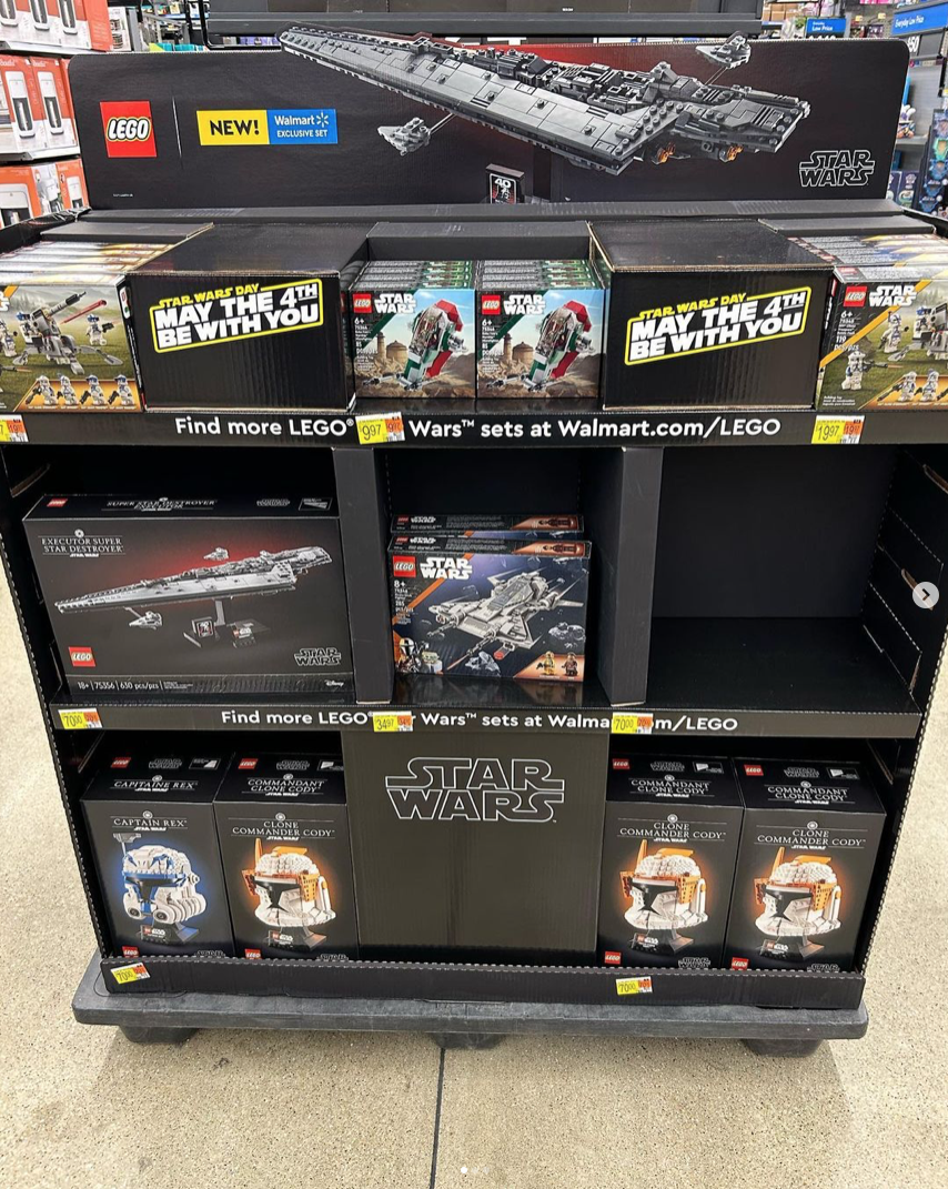 Walmart LEGO Star Wars store display 1
