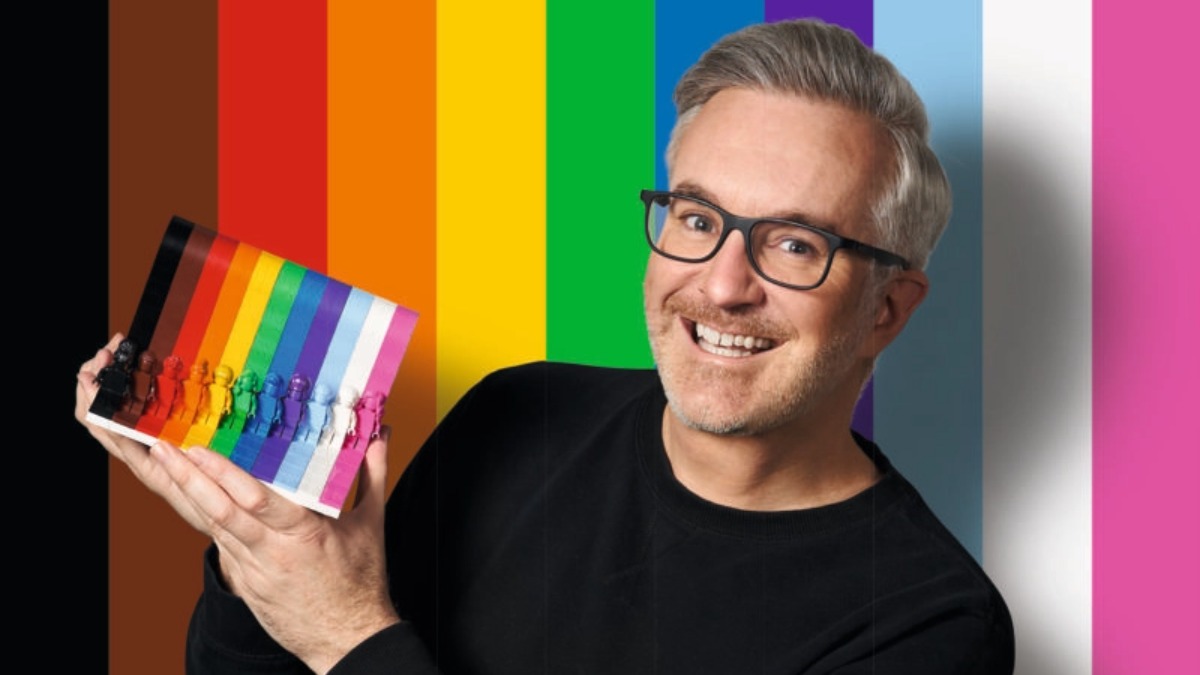 LEGO employees gathered to celebrate Copenhagen Pride