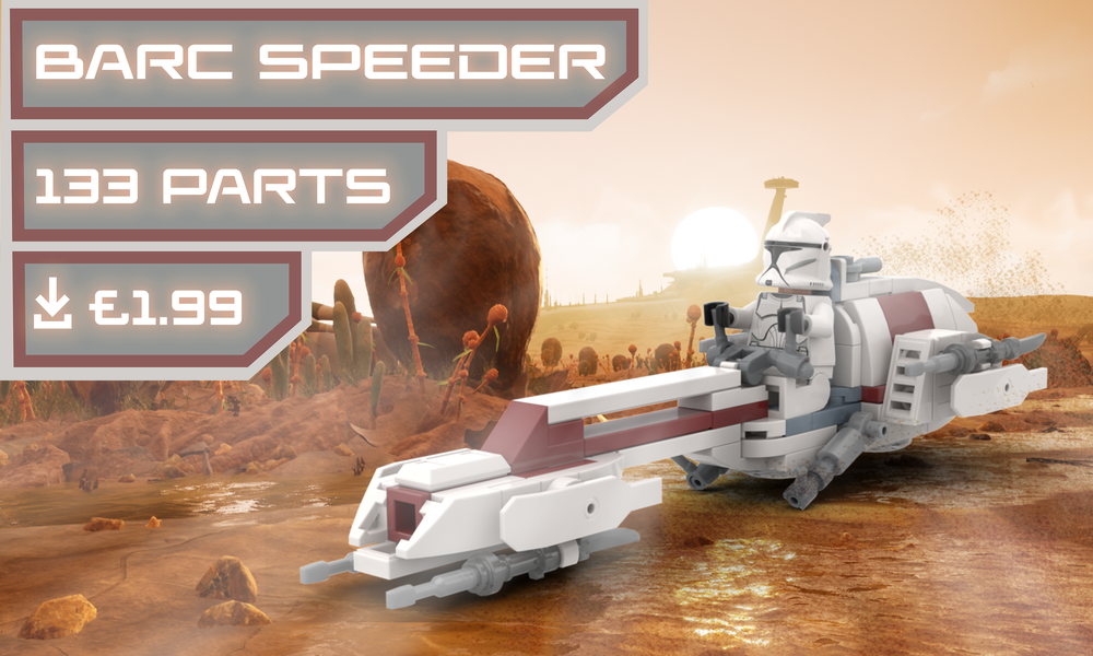 REBRICKABLE LEGO Star Wars BARC Speeder custom INEEDBRICKS2603