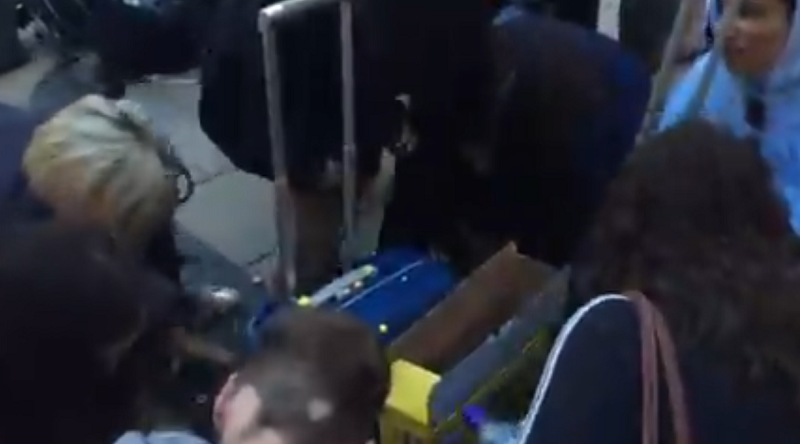 Passers-by help traveller with LEGO disaster at Euston Station