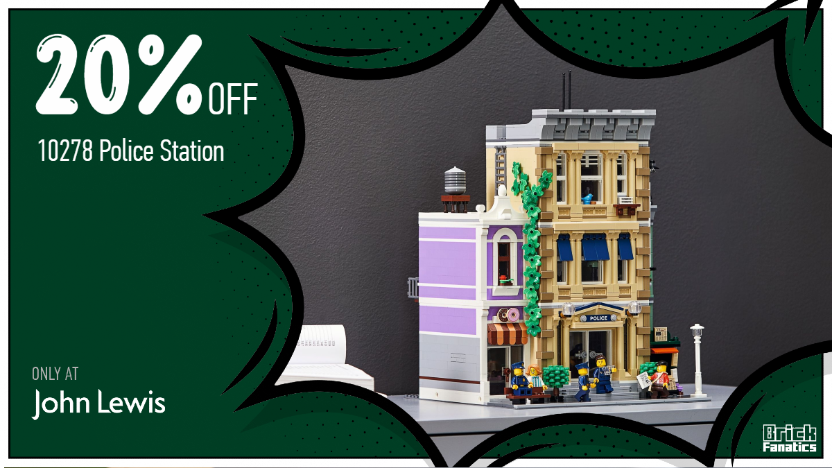 20% off soon-to-retire LEGO Icons 10278 Police Station available at John Lewis
