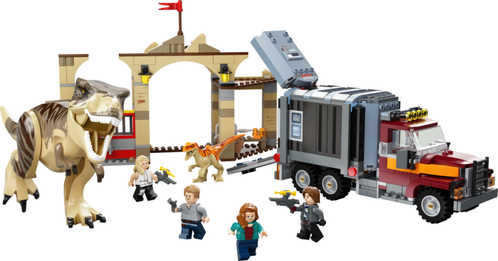 LEGO Jurassic World T. rex Atrociraptor Dinosaur Breakout 03 1024x538