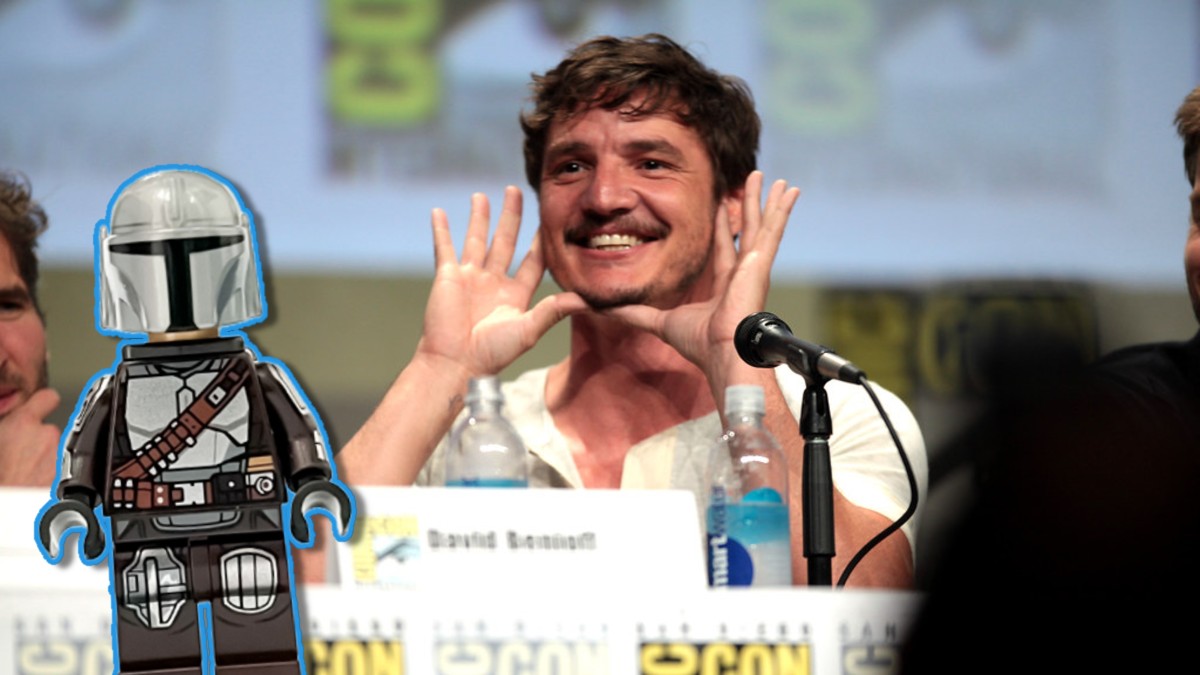 Pedro Pascal finally gets his hands on a Din Djarin minifigure legitimately