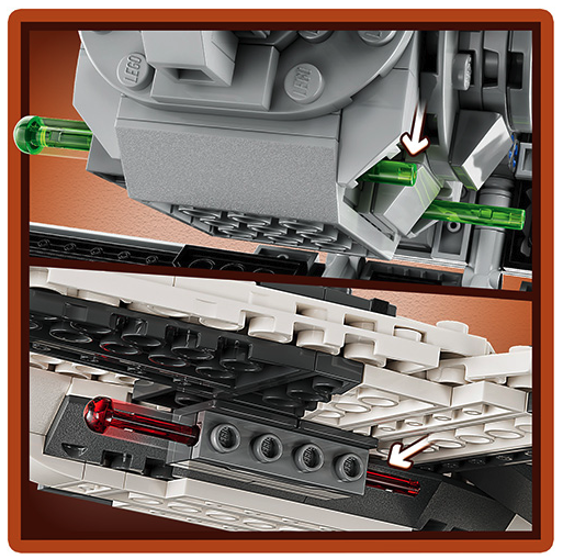 LEGO Star Wars 75348 Mandalorian Fang Fighter VS TIE Interceptor Box Art