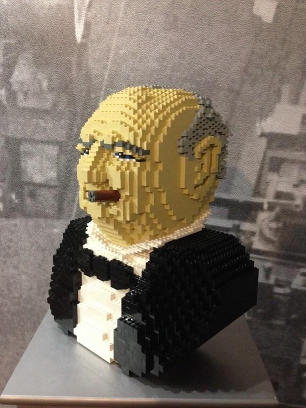 LEGO cigar missing from mouth of Churchill bust