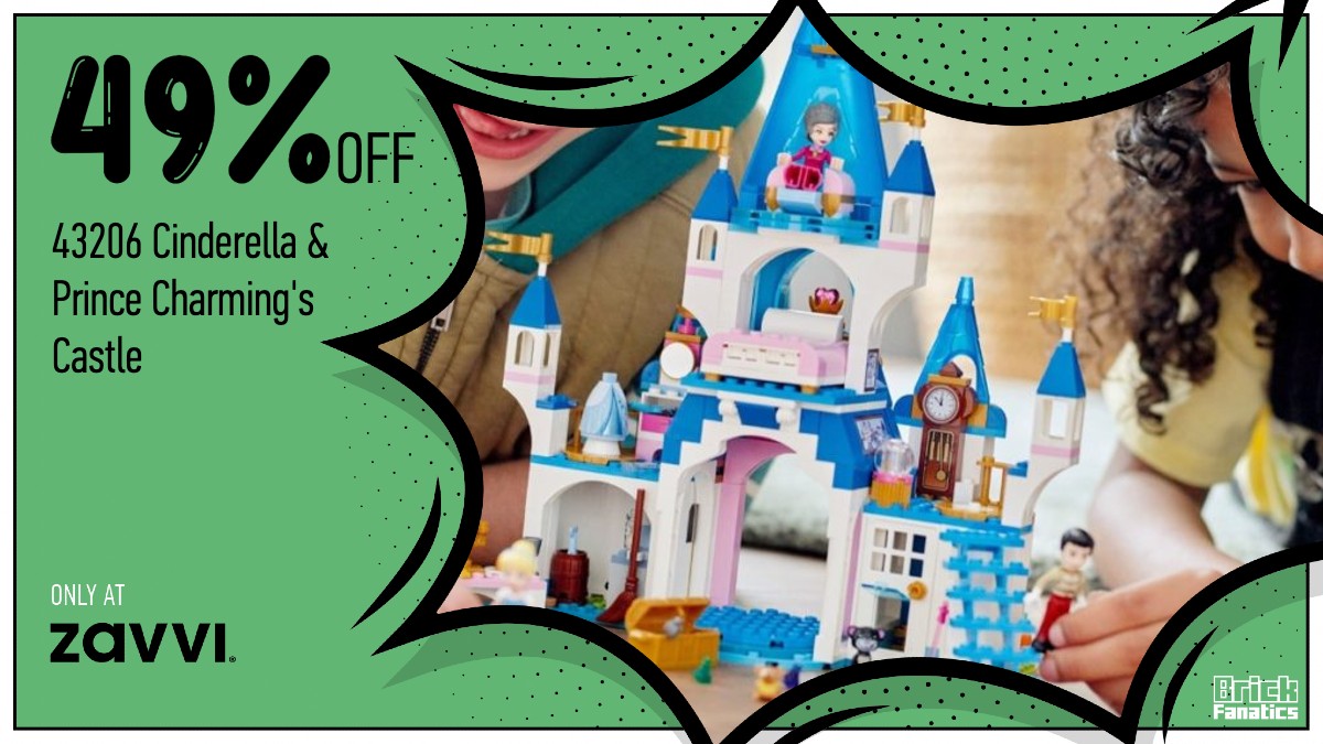 This weekend only: 49% off LEGO Disney 43206 Cinderella & Prince Charming's Castle