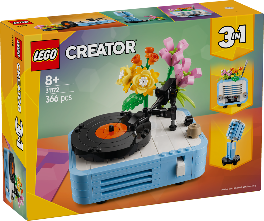 LEGO Creator 3 in 1 31172 Record Player with Flowers 1 1024x857