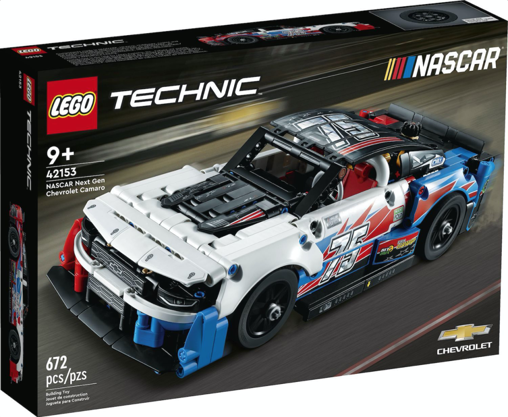 LEGO Technic 42153 NASCAR Next Gen Chevrolet Camaro ZL1 box front 1024x841