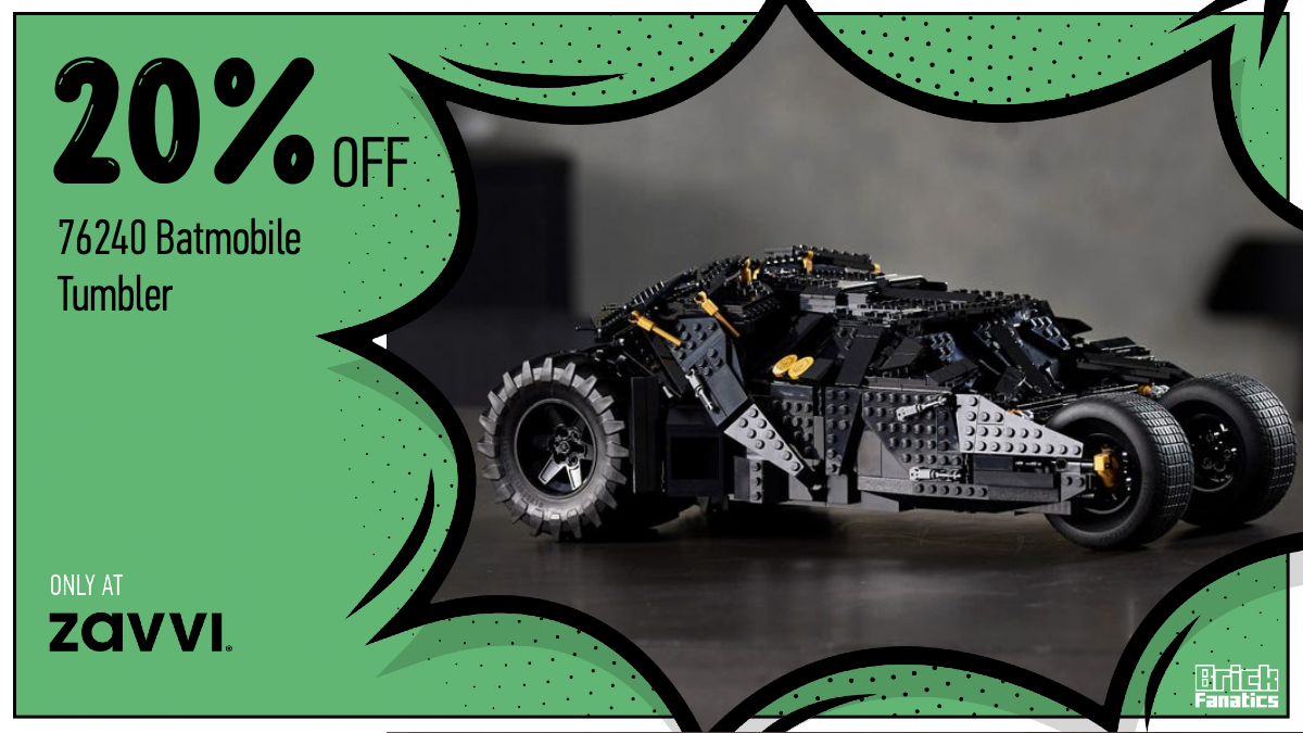 Big Batman discount on LEGO 76240 Batmobile Tumbler at Zavvi