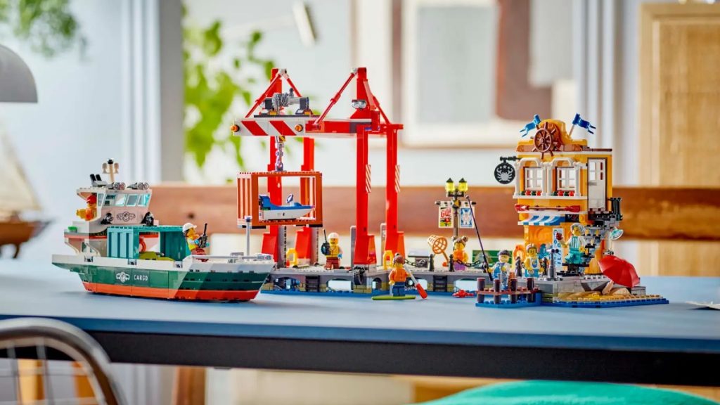 LEGO City 60422 Seaside Harbor with Cargo Ship featured 1024x576