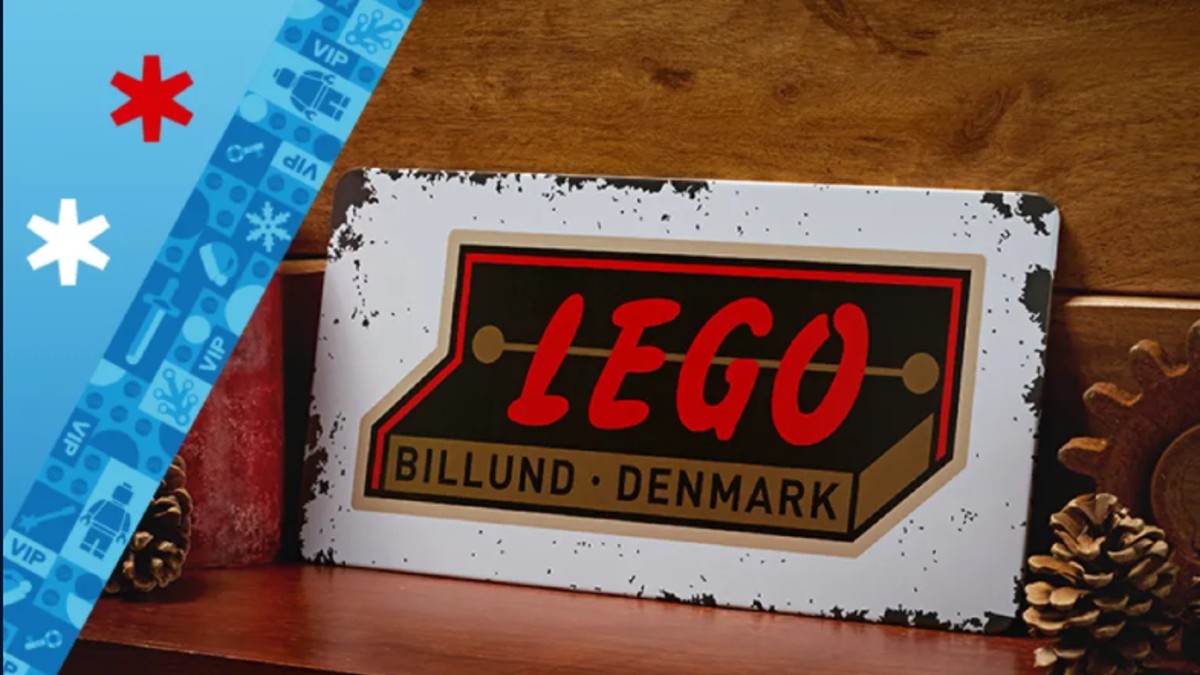 1950s Retro Tin Sign available from LEGO VIP Rewards Centre