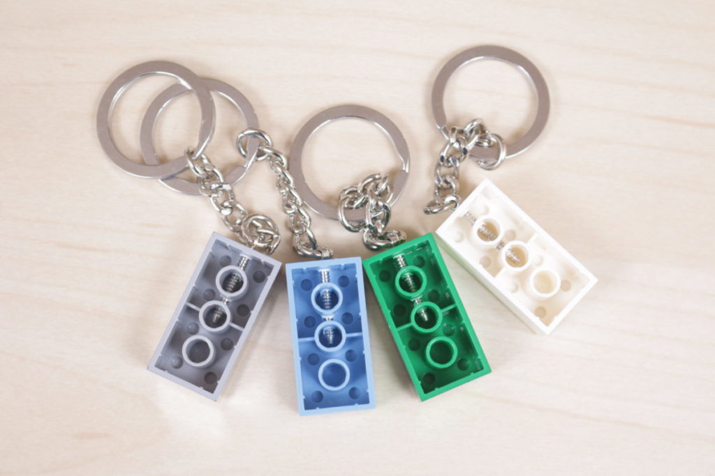 LEGO brick metallic and iridescent keychains review 3 1024x683