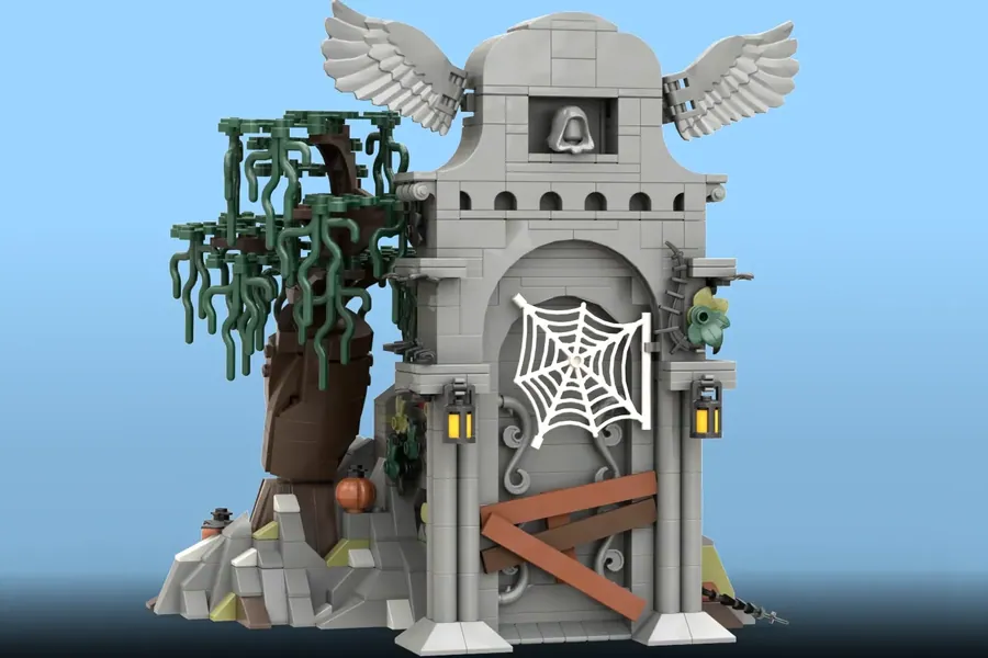 LEGO Ideas Fortnite vs Halloween Challenge Creepy Grave Carved Into Rock