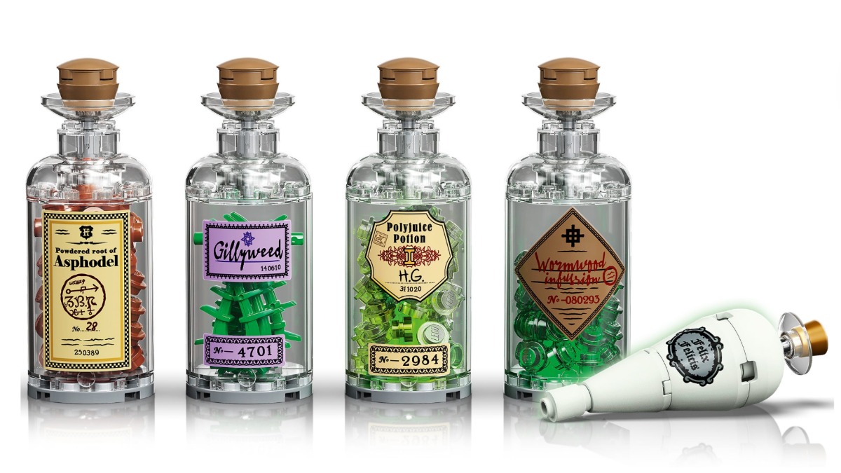 LEGO Harry Potter 76391 Hogwarts Icons Collectors’ Edition's potion bottles hold special meaning