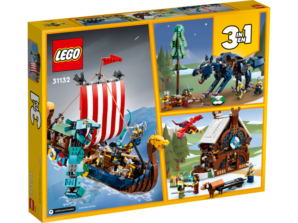 LEGO Creator 3 in 1 31132 Viking Ship and the Midgard Serpent 2 1024x768