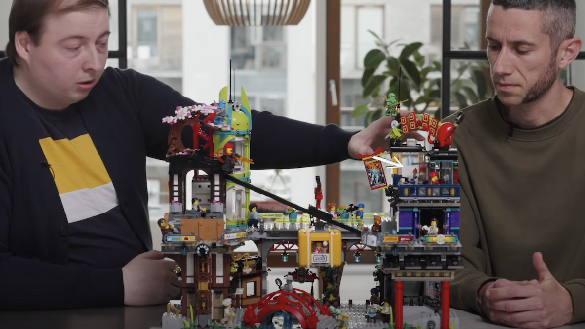 LEGO NINJAGO City Markets' cable car is the central feature, says designer