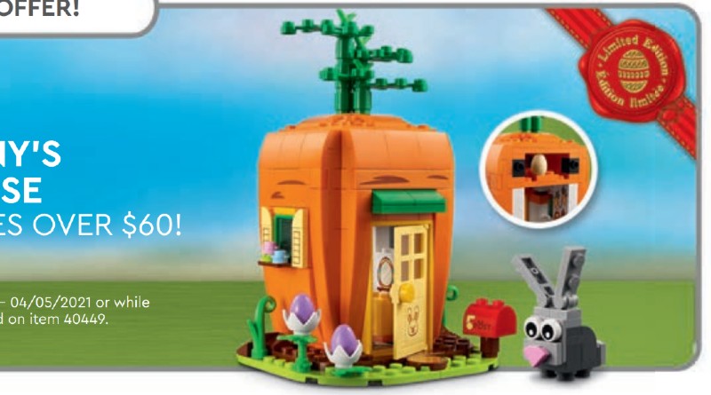 LEGO 40449 Easter Bunny's Carrot House revealed