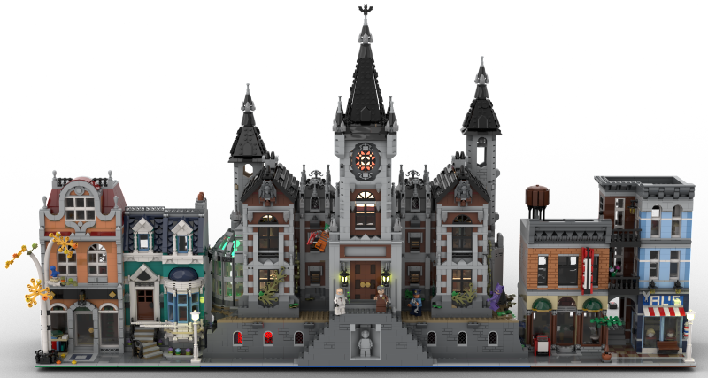 dream build bricks modular arkham asylum