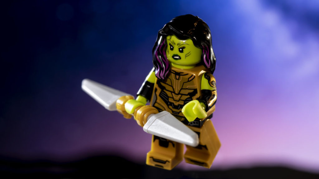 LEGO 71031 Marvel Studios Gamora with the Blade of Thanos action shot 2 1024x576