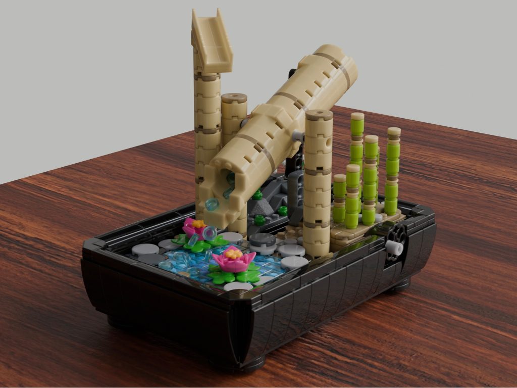 Working Shishi Odoshi Fountain lego bricklink logan317 1024x768