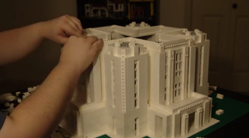 LEGO fan uses 5,500 bricks to build Idaho landmark in time lapse video