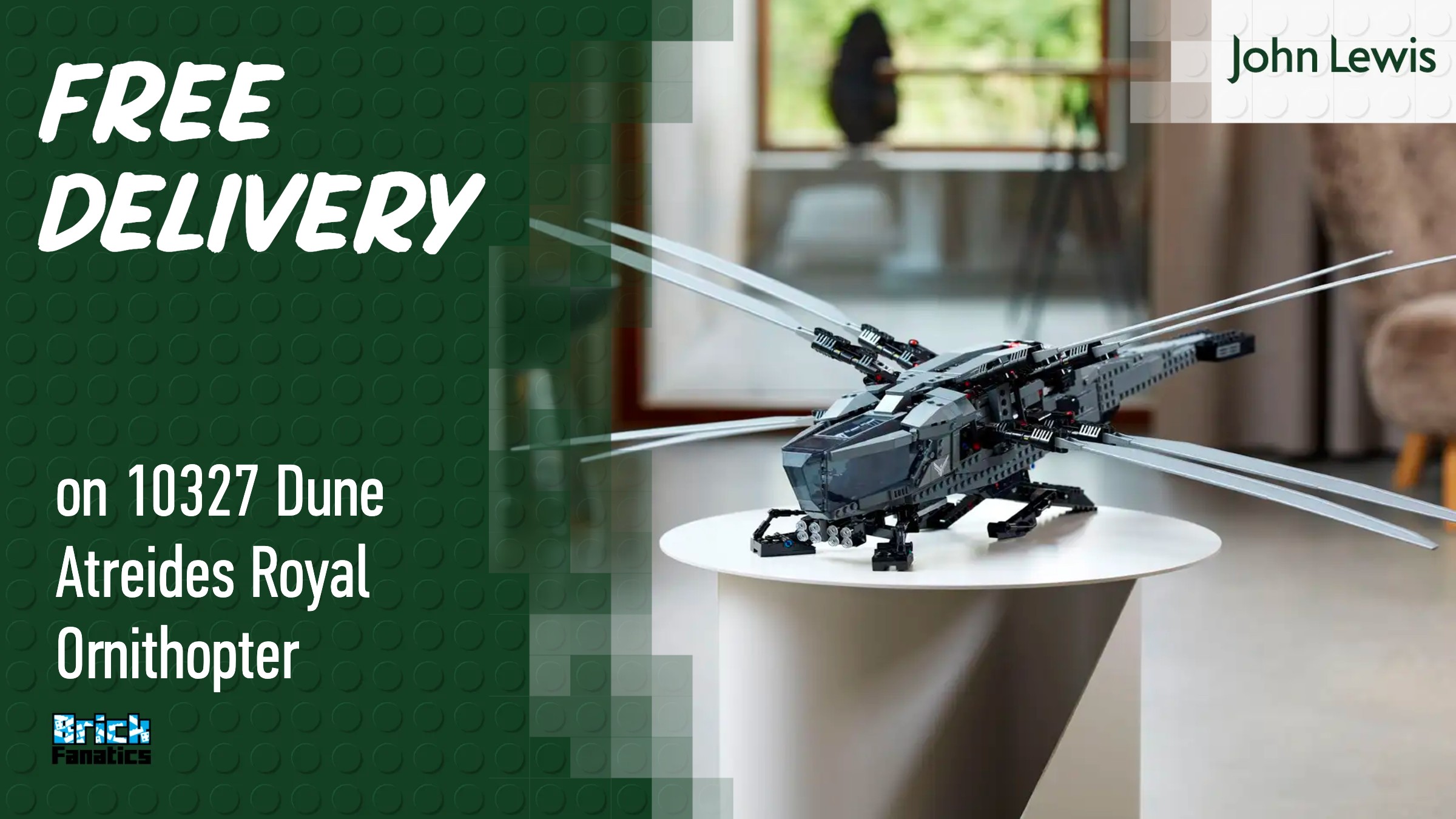 Free guaranteed Feb 1 delivery on LEGO Icons Dune Ornithopter
