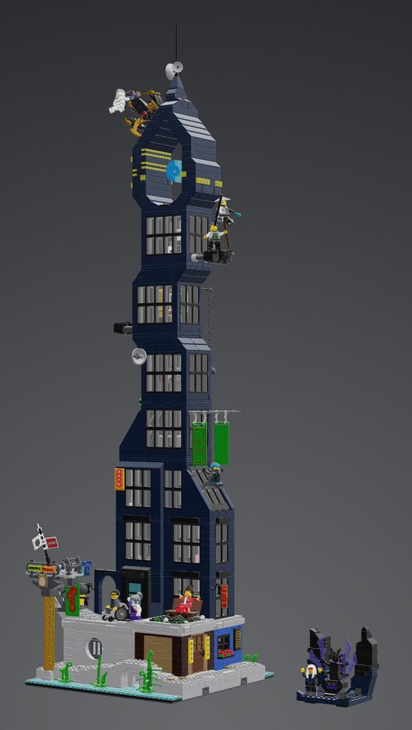 lego borg tower mecabricks hungryplant moc 578x1024