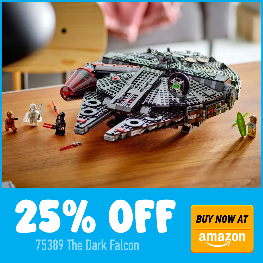 LEGO Star Wars 75389 The Dark Falcon Amazon 25 off deal card