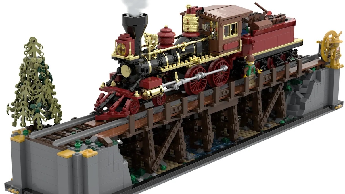 Chug your way to the 1800s with a detailed LEGO locomotive