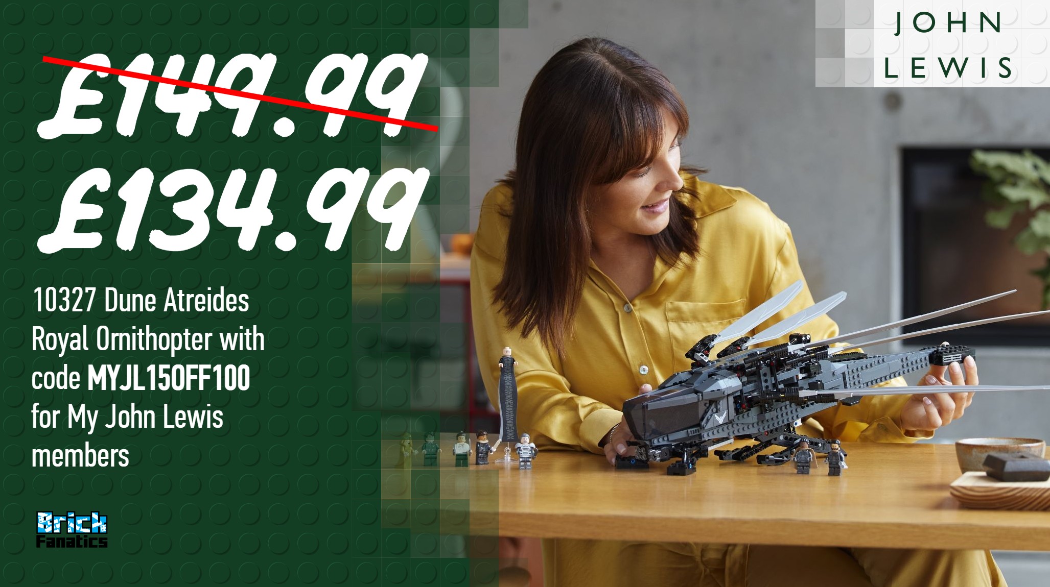 First chance to save on LEGO Dune Ornithopter at John Lewis