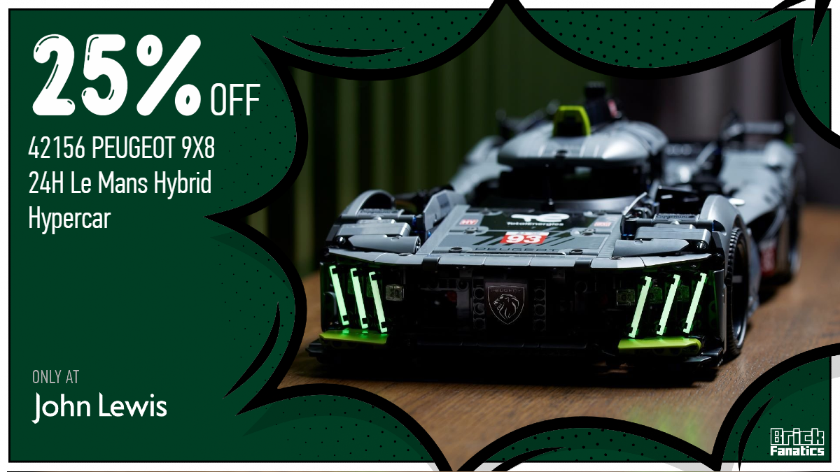 Get set, go! Save big on LEGO Technic 42156 PEUGEOT 9X8 24H Le Mans Hybrid Hypercar