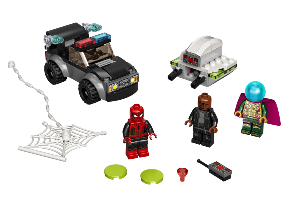 LEGO Marvel 76184 Spider Man vs. Mysterios Drone Attack contents
