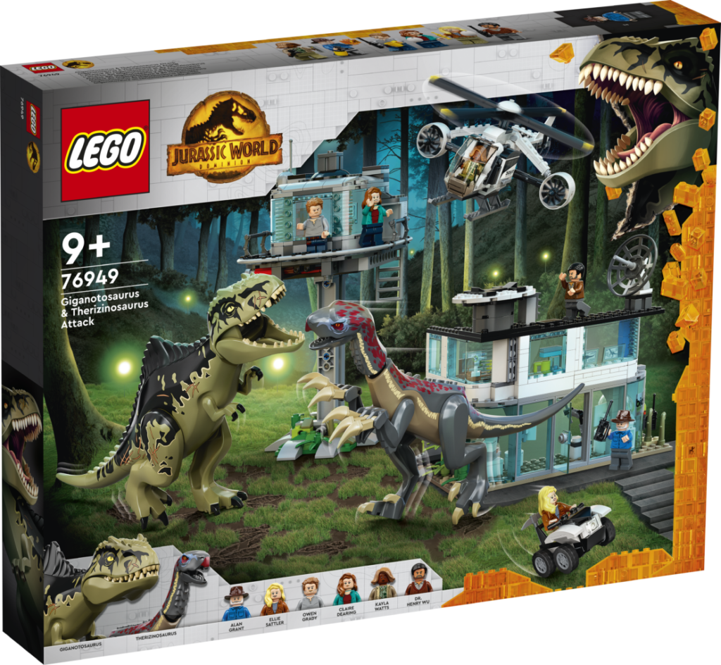 LEGO Jurassic World 76949 Giganotosaurus Therizinosaurus Attack 1 1024x944