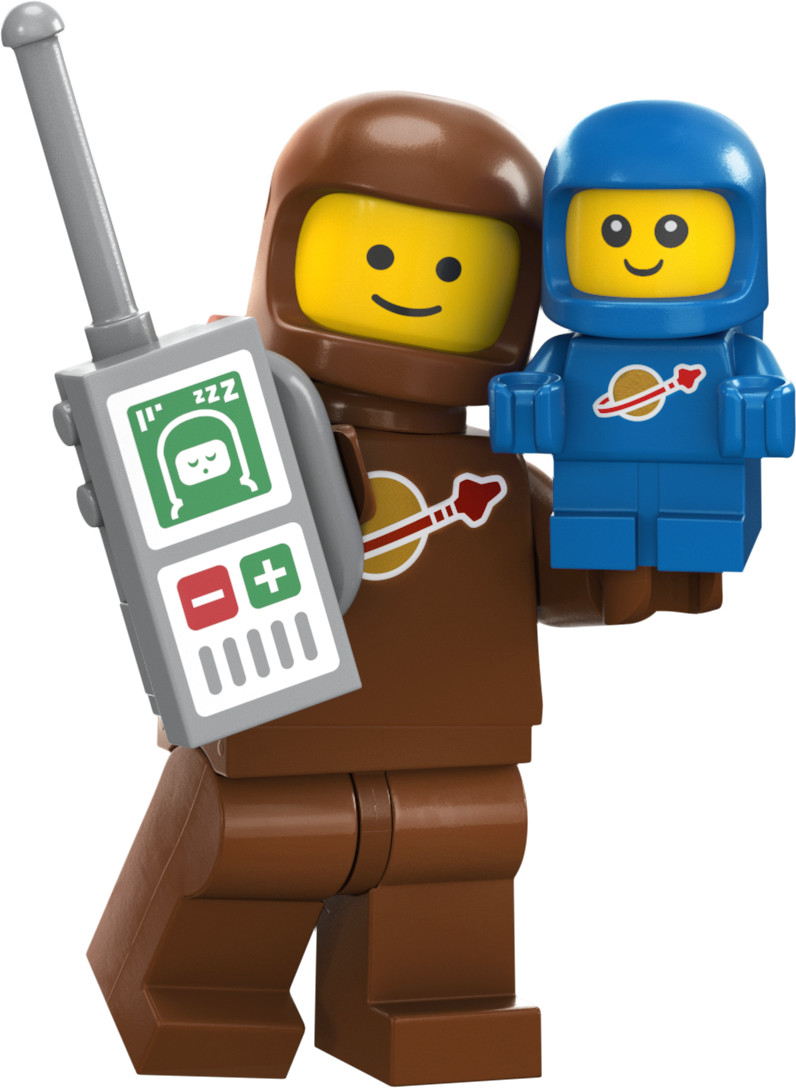 LEGO Collectible Minifigures 71037 Series 24 Brown Astronaut and Spacebaby